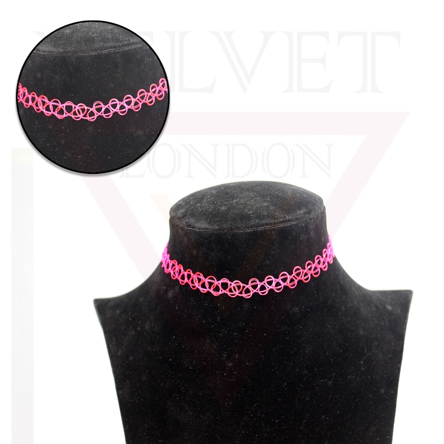 Retro Style Tattoo Necklace Stretch Elastic Choker Classic Stretch For Girls 