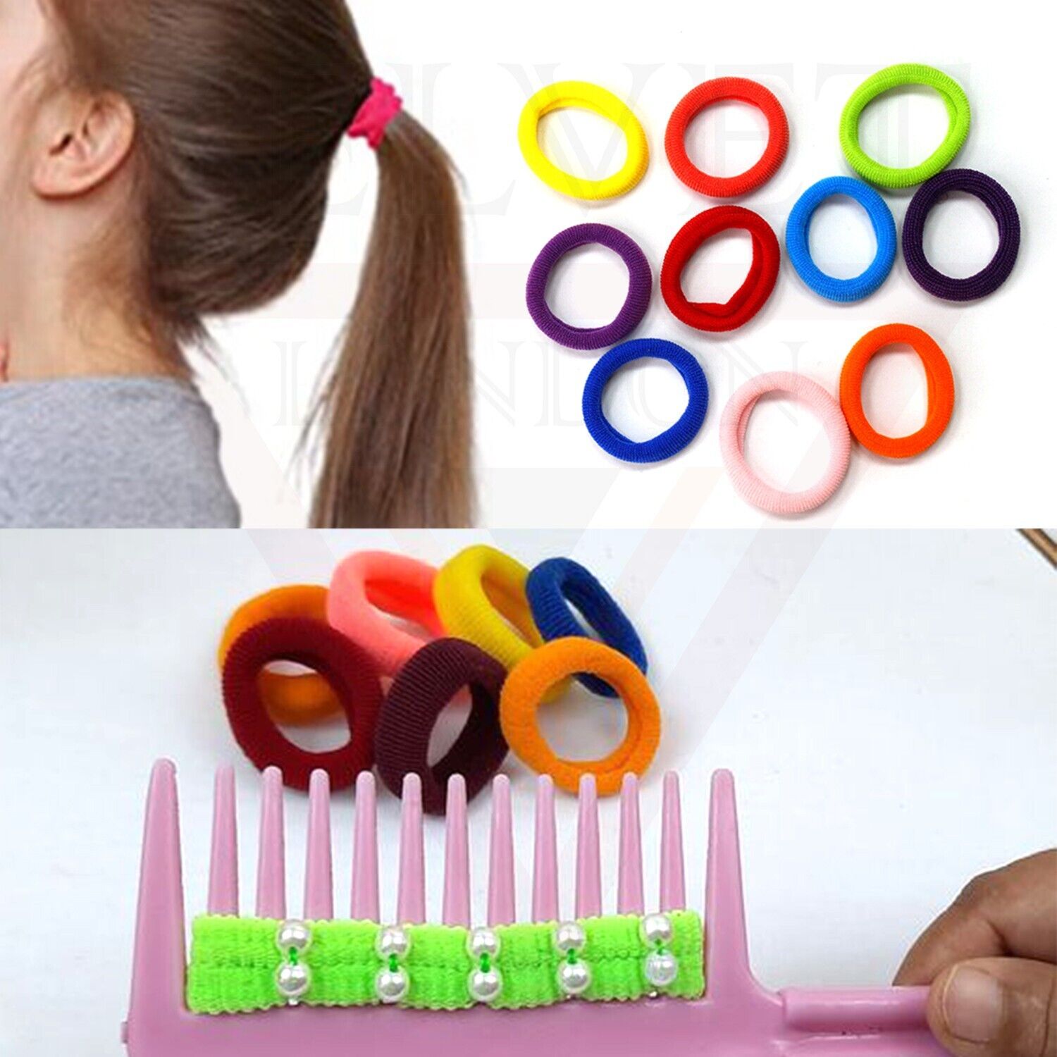 50x Baby Elastics Hair Ties Hair Band Ponytail Holder Headband Hair Accessories
