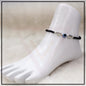Antique Black Beaded Bracelet Adjustable Boho Anklets Jewellery Girls