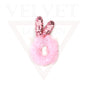 Scrunchies Fur Sequin Rabbit Ear Hair Bands Ponytail Holder Elastic Hair Ties