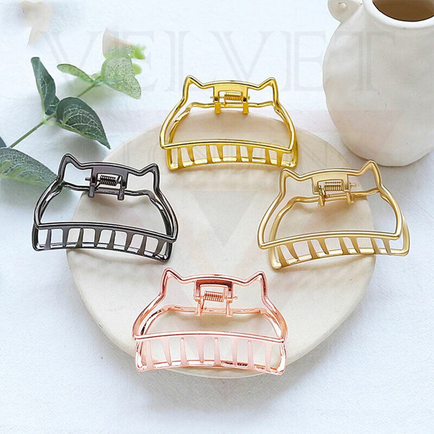 2pc Small Hair Claw Metal Mini Hair Jaw Clips Hair Clamp Barratte Butterfly Baby