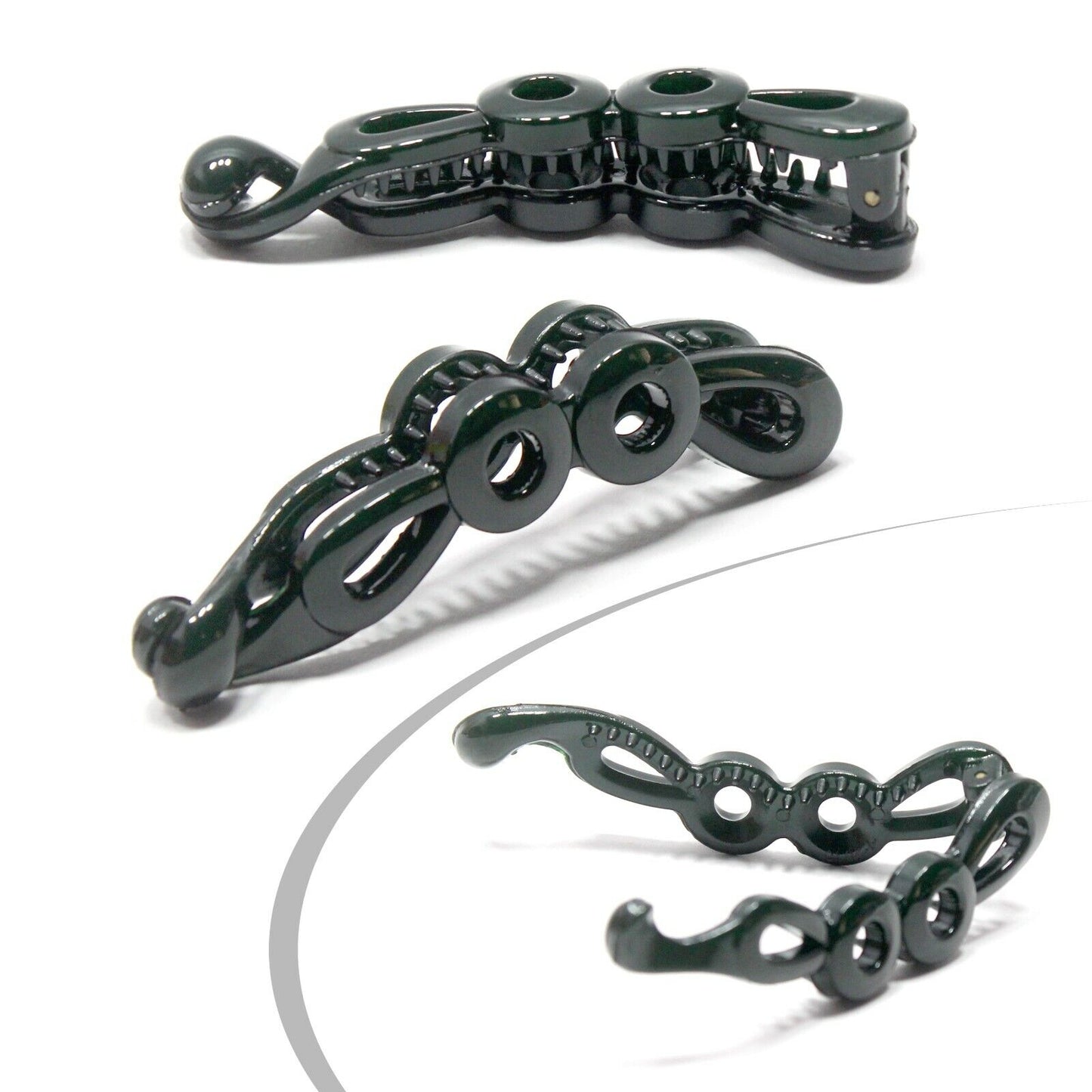Twist Banana Hair Clip Barley French Glossy Fishtail Comb Ponytail Holder Pins