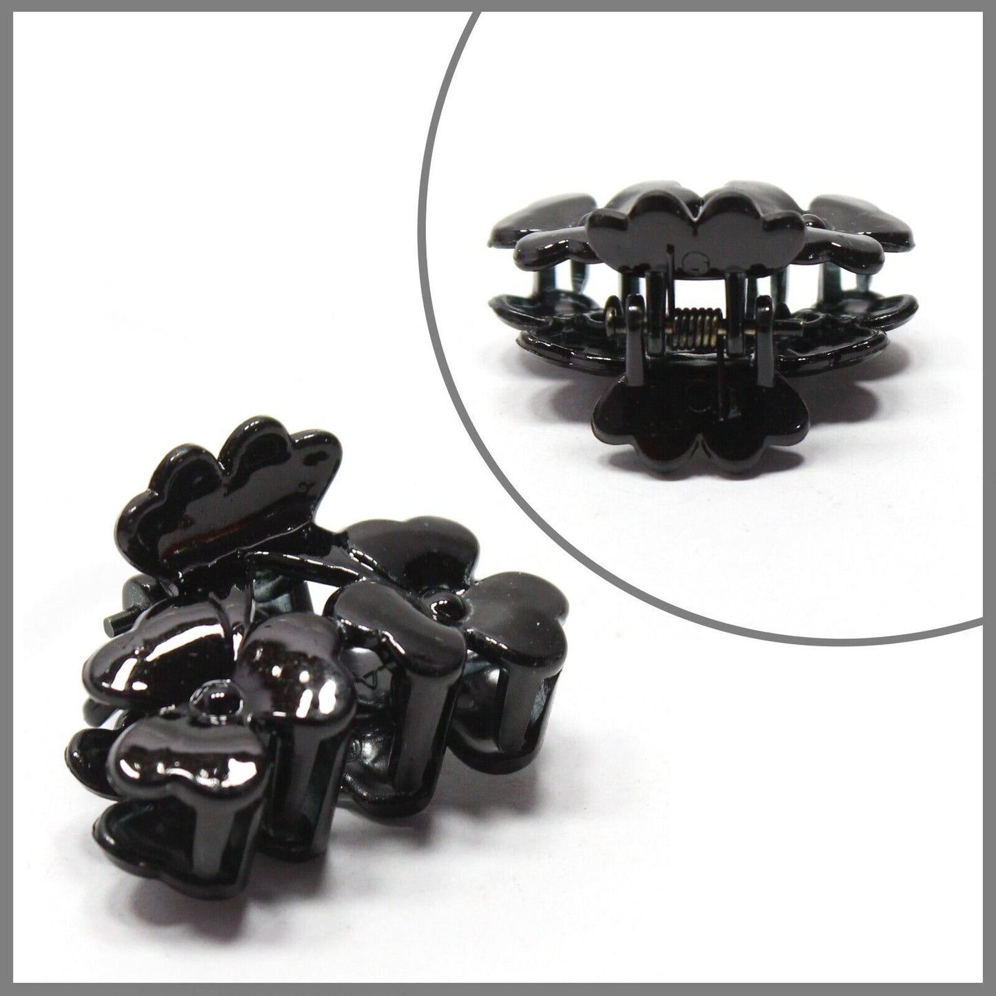 6x Flower Hair Claw Tiny Clips Non-Slip Barrettes Small Butterfly Clutches New