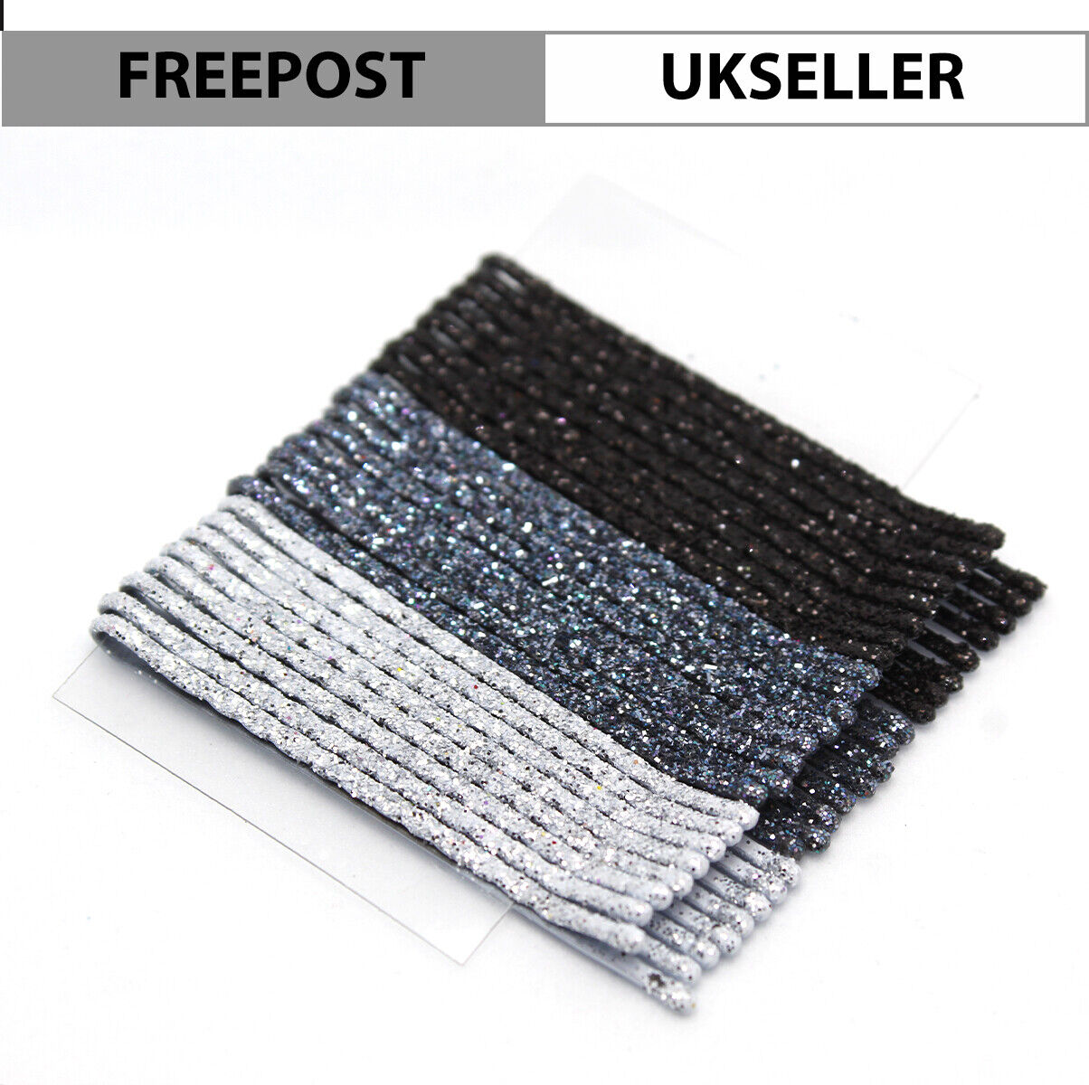 24 Glitter Hair Grip Kids 5.5cm Shaded Colour Sliders Sleepies Hair Pins Baby
