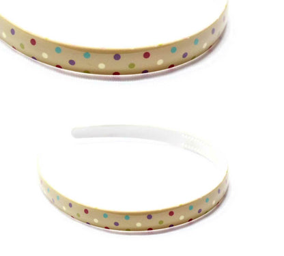 Doted Print Hair Bands Headband With Teeth Hair Hoop Non-slip Gripper Headwears