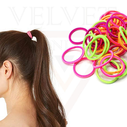 50x Hair Band Elastic Hair Bobbles Hair Ties Ponytail Holders Rope Thin Headband