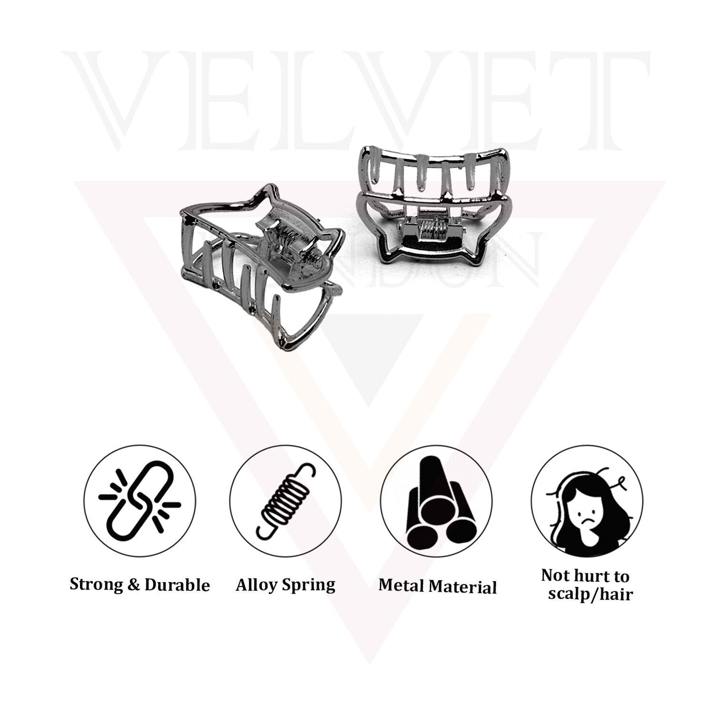 2pc Small Hair Claw Metal Mini Hair Jaw Clips Hair Clamp Barratte Butterfly Baby