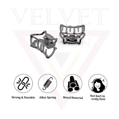 2pc Small Hair Claw Metal Mini Hair Jaw Clips Hair Clamp Barratte Butterfly Baby