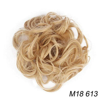 Curly Messy Bun Hair Piece Bobble Scrunchie Lady Natural Fake Hair Extensions