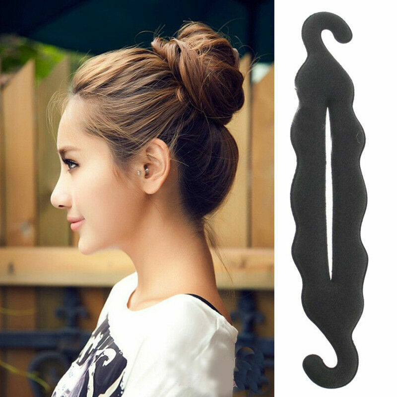2xFrench Hair Bun Maker Braiding Tool Hook Plait Twist Band Styling Roller Donut