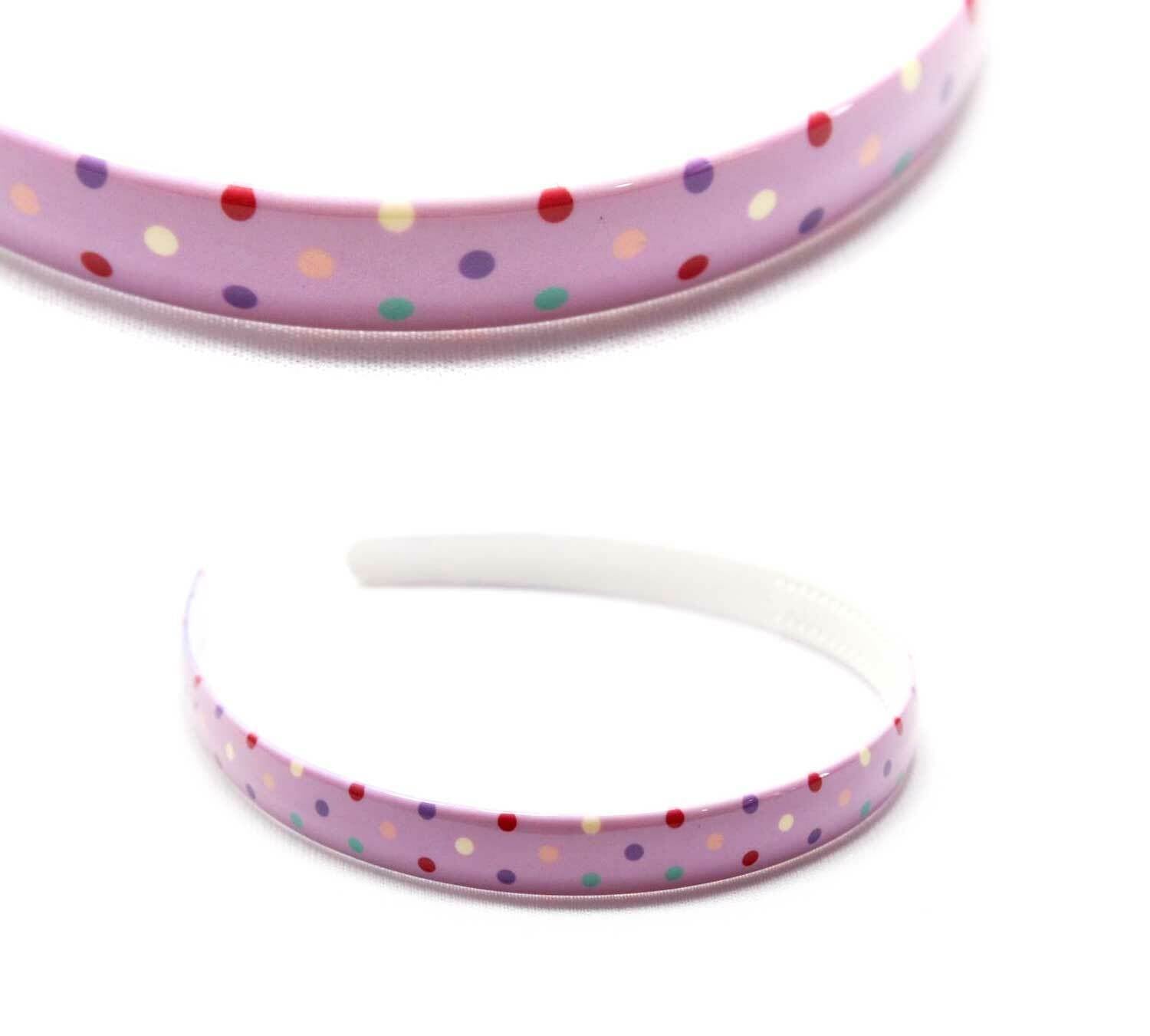 Doted Print Hair Bands Headband With Teeth Hair Hoop Non-slip Gripper Headwears