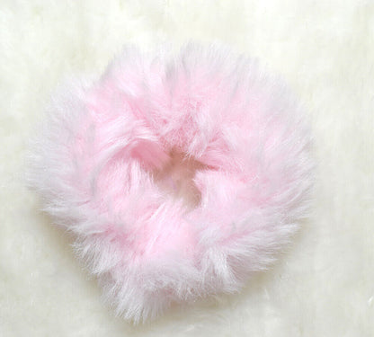 Faux Fur Hair Tie Rope Plush Hair Scrunchies Elastic Hair Bands Ponytail Holder