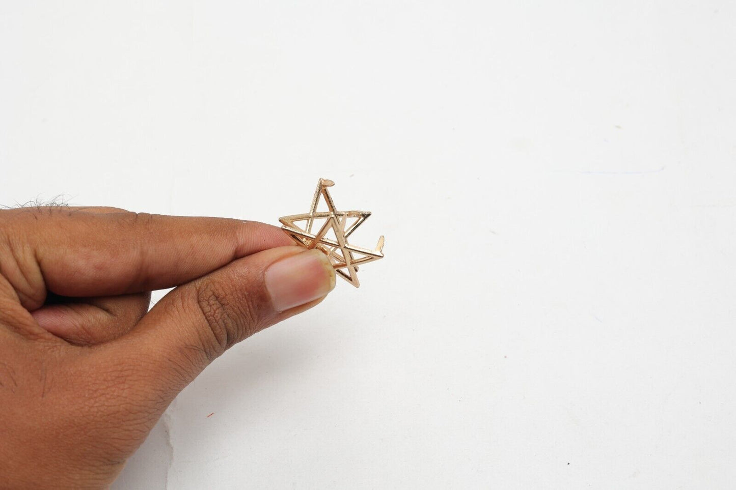 2x Hair Claw Metal Star Metalic Hair Jaw Clip Non-Slip Pins Hair Accessories