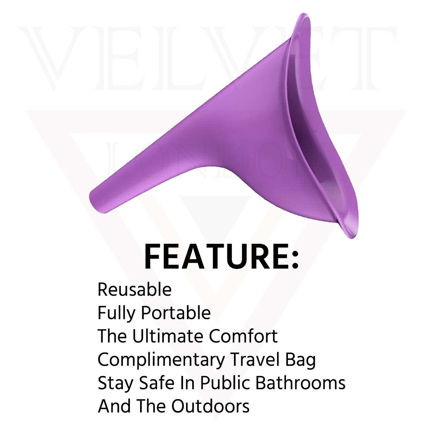 Portable Female Urination Device Reusable Silicone Urinal Funnel For Women New