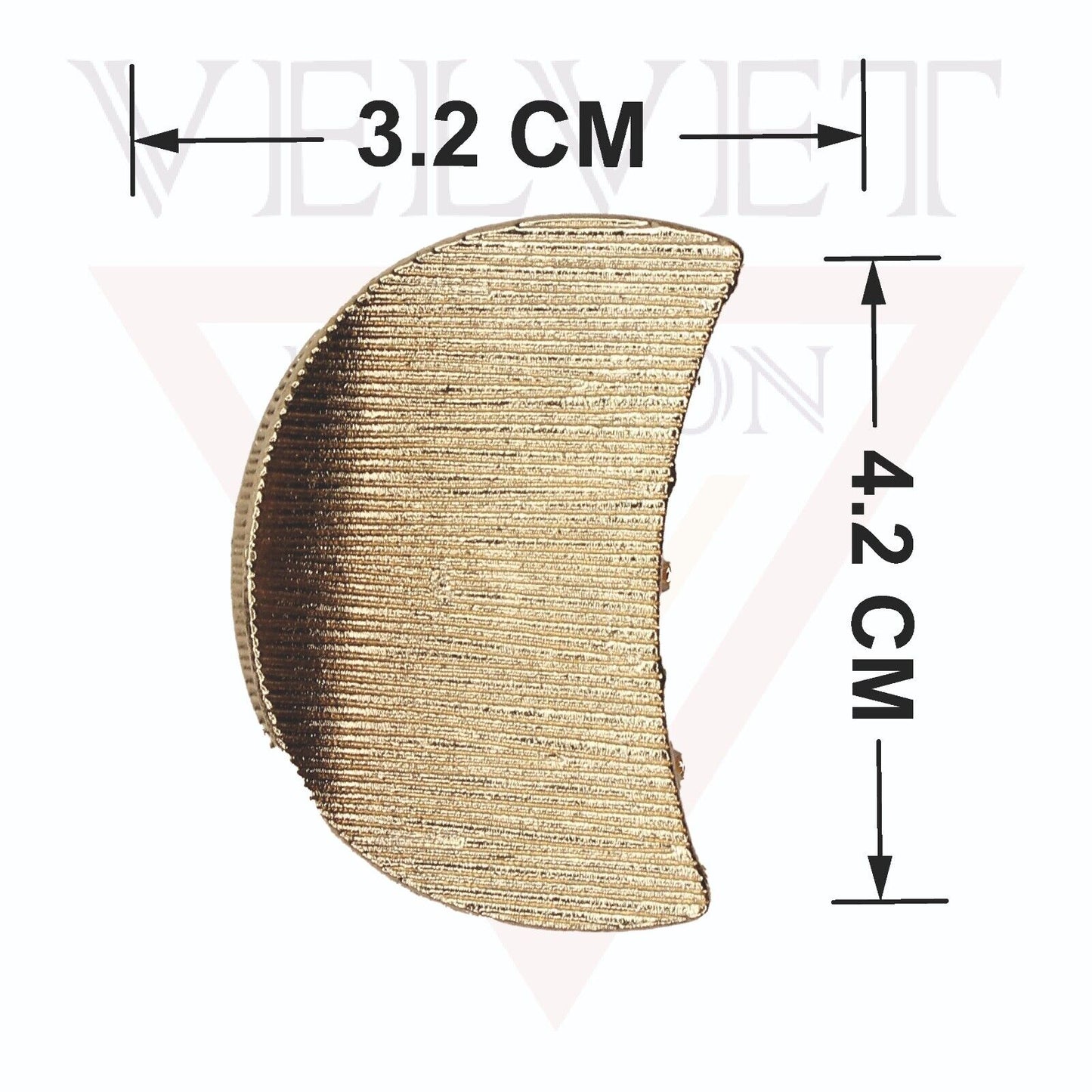 2x Lining Hair Claw Half Moon Shape Metal Hair Clips Jaw Clamp Hair Accessories