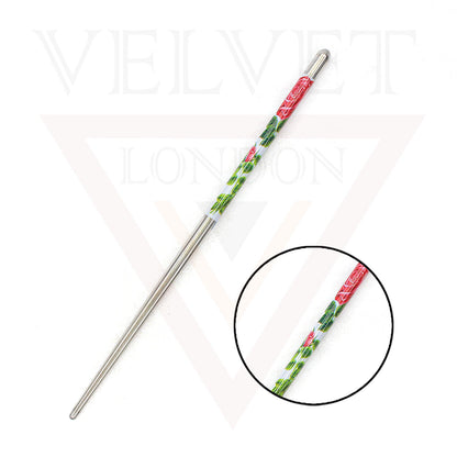 1x Metal Hair Sticks Bun Holder Floral Chignon Hairpin Hair Stylish Chopstick