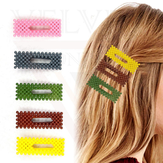 5x Hair Clips Pins Pearl Rectangle Hairpins Teeth Clamp Ladies Hair Accessories