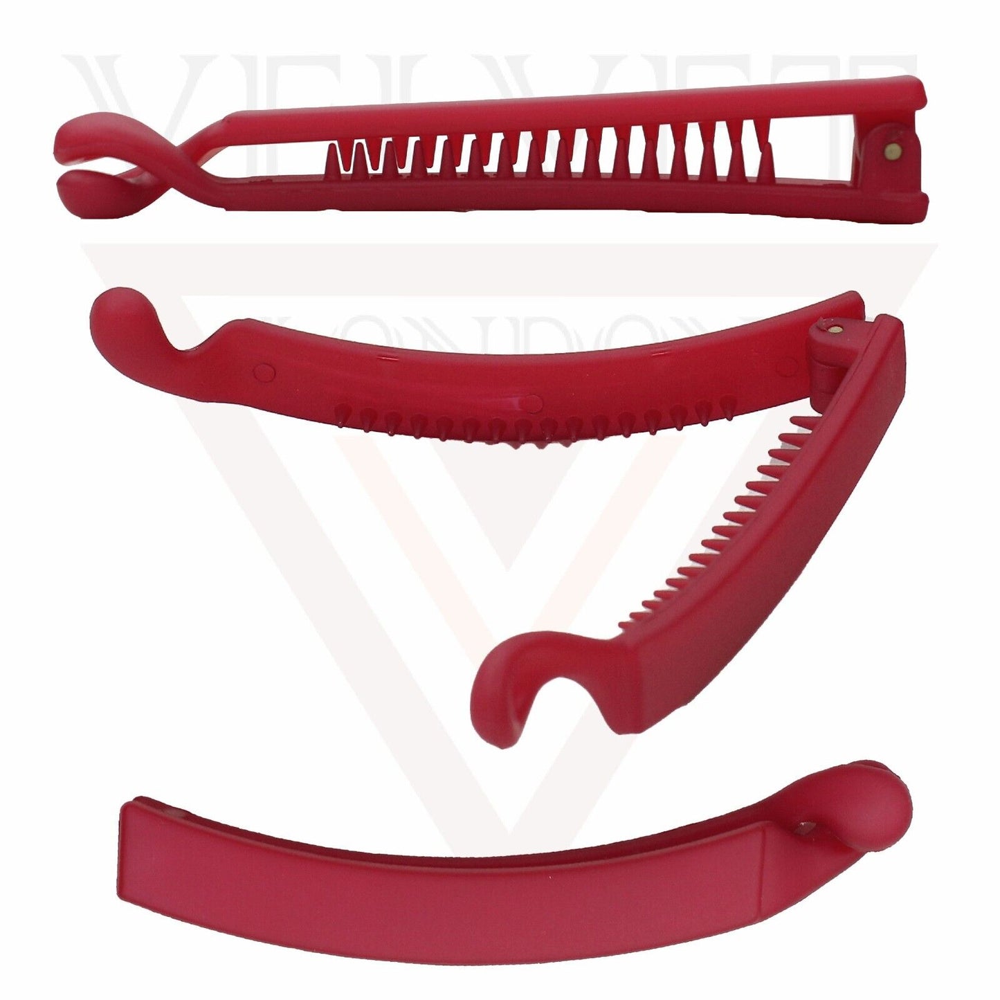 Women's Hairpin Long Banana Clip Catch Ponytail Fish Clip Hair Accessories Girls