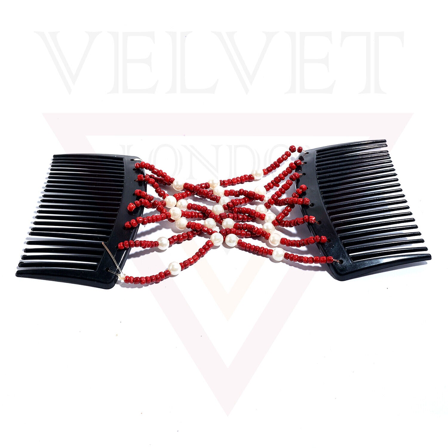 Hair Double Clips Beads Pearl Hair Comb Slides Magic Hair Combs Stretchy Clip UK