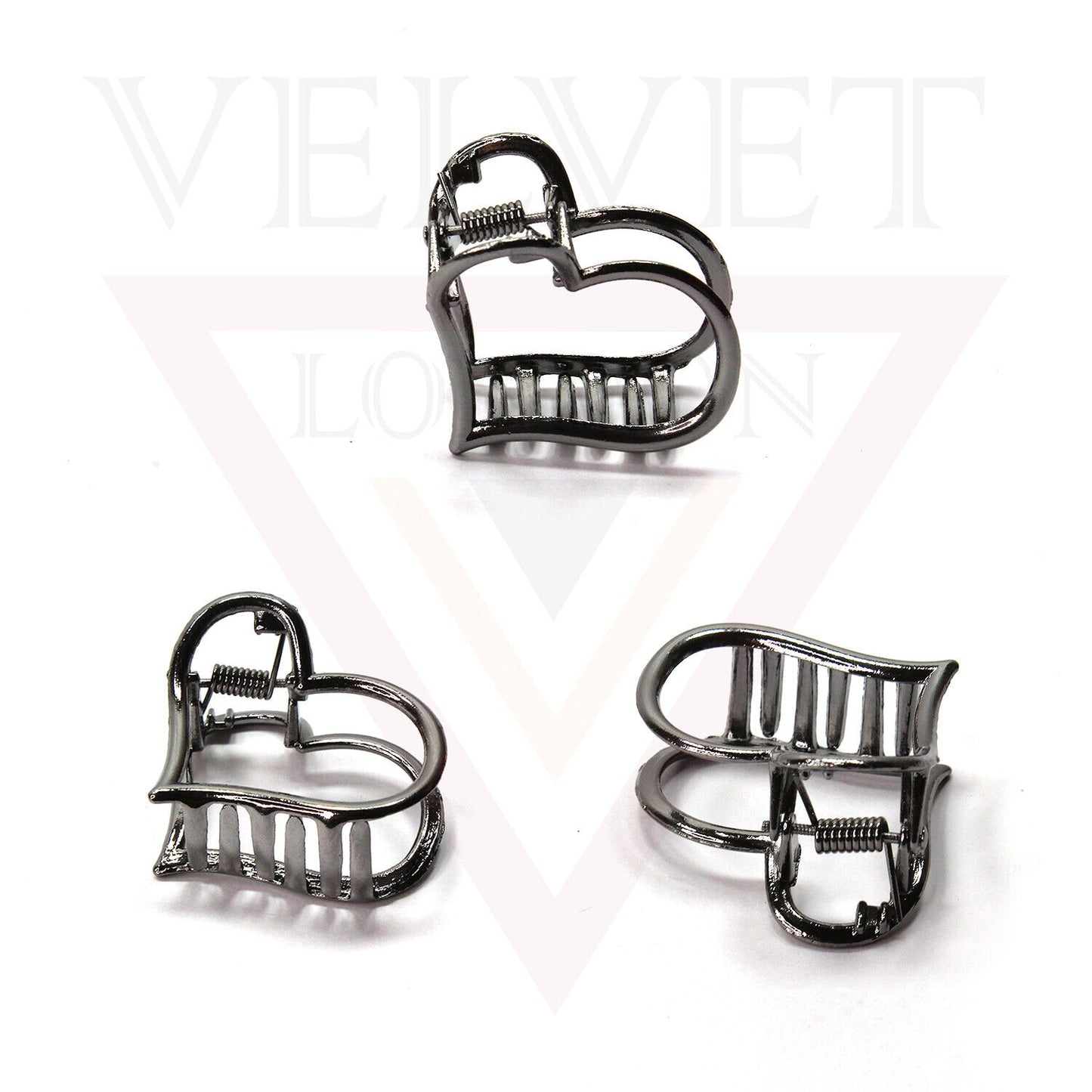 Heart Shape Hair Claws Metal Hair Jaw Clips Non-Slip Big Clutcher Barrattes Claw
