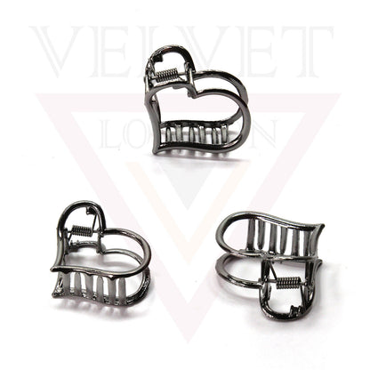 Heart Shape Hair Claws Metal Hair Jaw Clips Non-Slip Big Clutcher Barrattes Claw