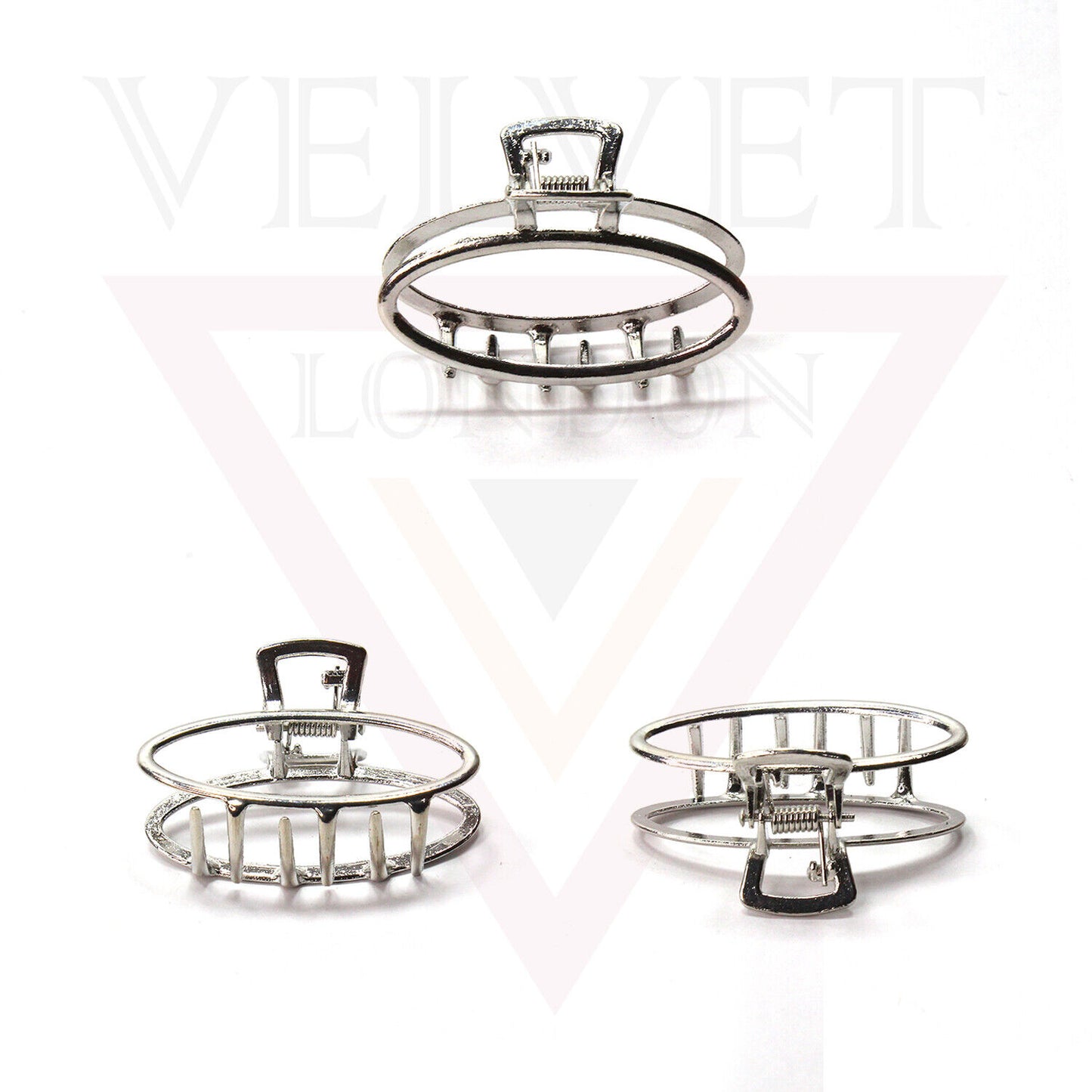 Hair Claw Clips Meta Hair Clamp Oval Shape Non-Slip Barrette Hair Accessories