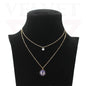 Trendy Golden Multi Layer Chain Necklace Oxidised Evil Eye Pendant Beachwear