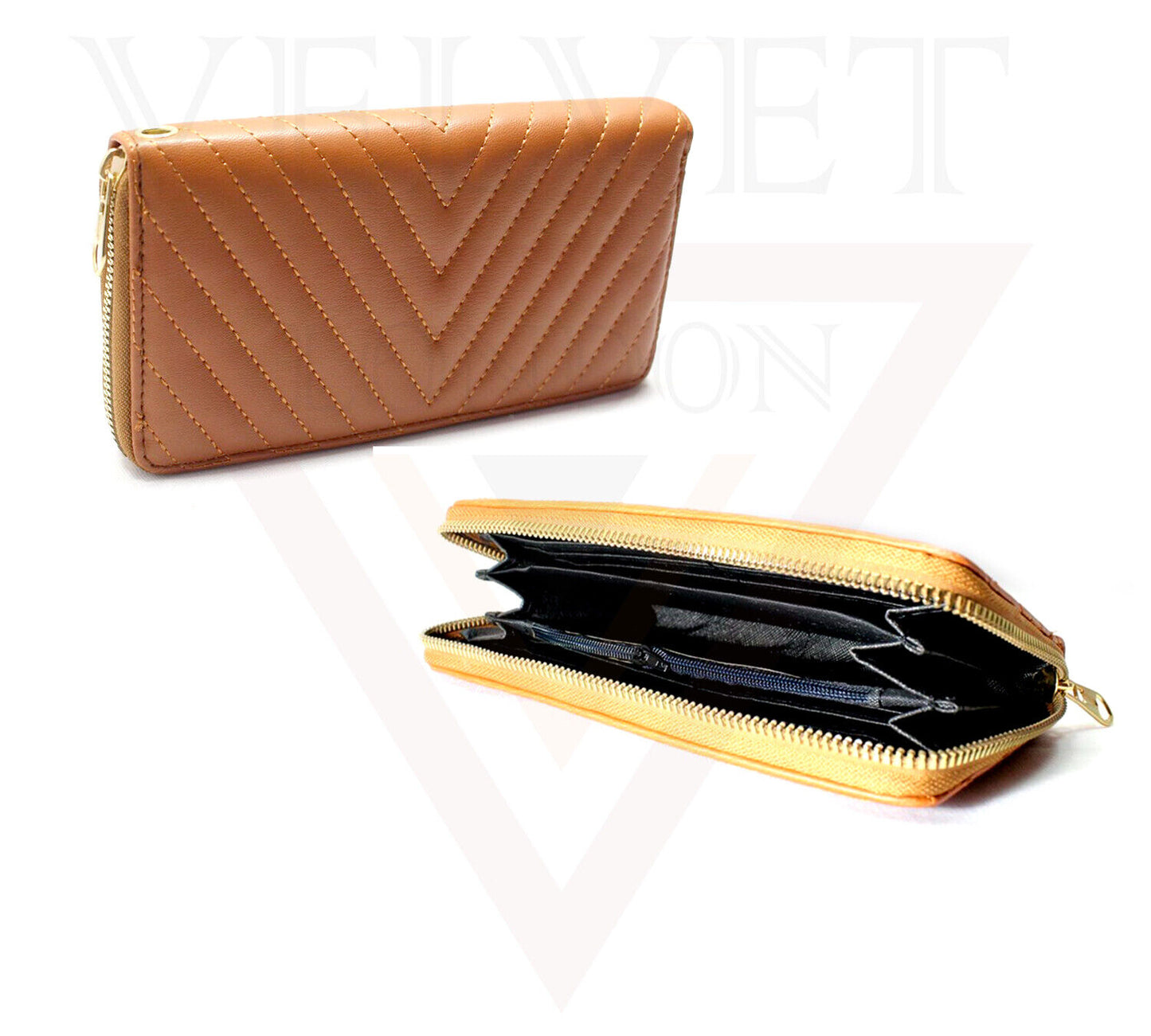 Fashion Leather Purse Handbags Coinpouch Zipper Wallet Girl Luxury Clutch Bag