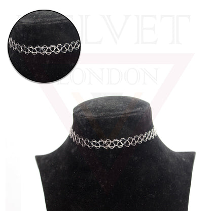 Retro Style Tattoo Necklace Stretch Elastic Choker Classic Stretch For Girls 