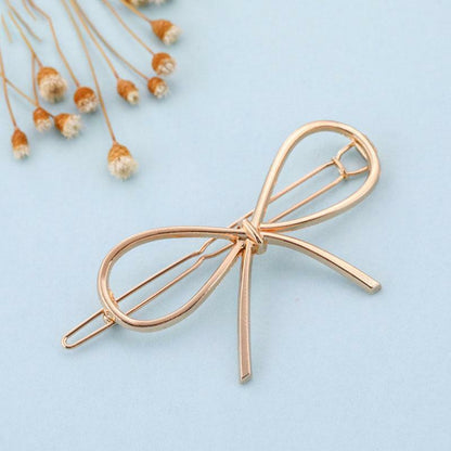 Golden Hair Clip Metal Hair Pin French Sliders Minimalist Clip Barrettes Grips 