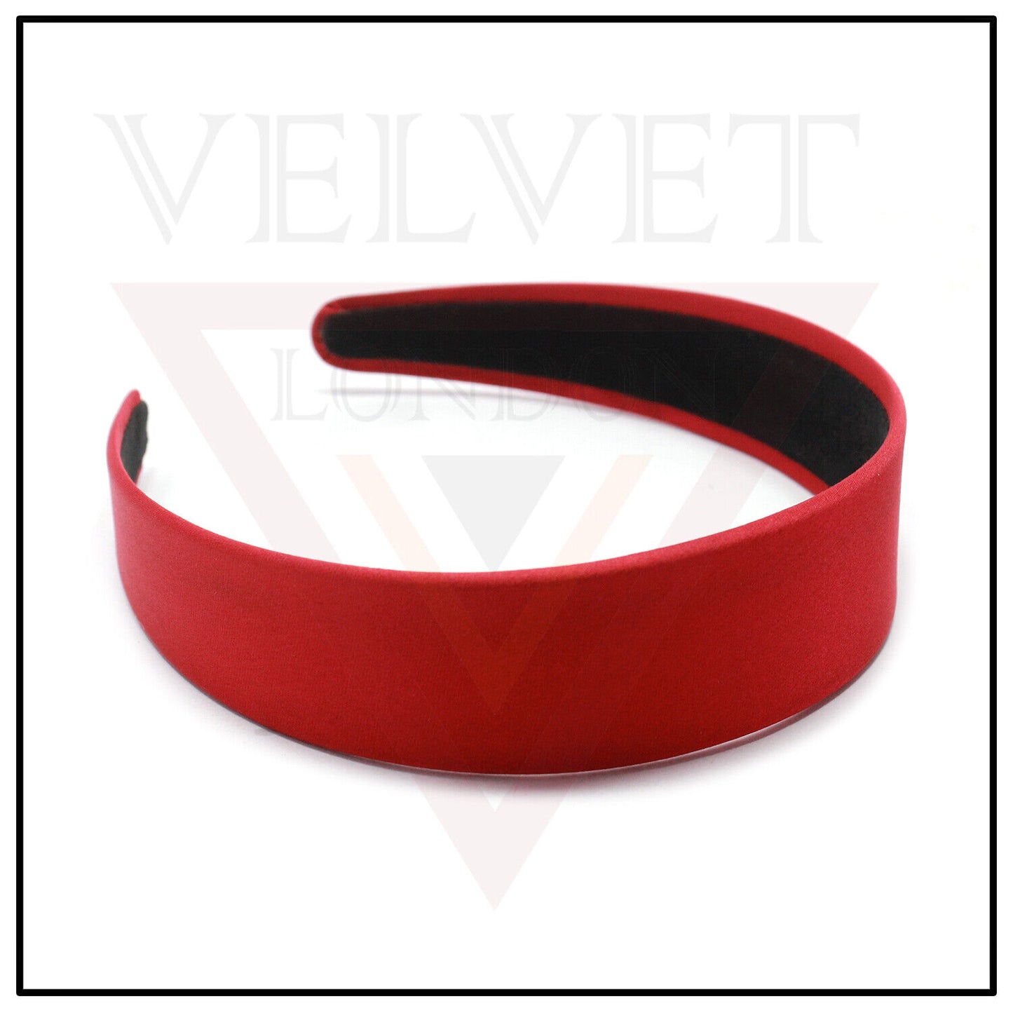 Ladies Plain Wide Satin Headbands Non-Slip Fabric Hair Hoop Ribbon Hair Bands