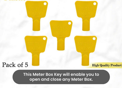 Meter Box Key Yellow Triangular Utility Plastic Meter Keys Cupboard Cabinet