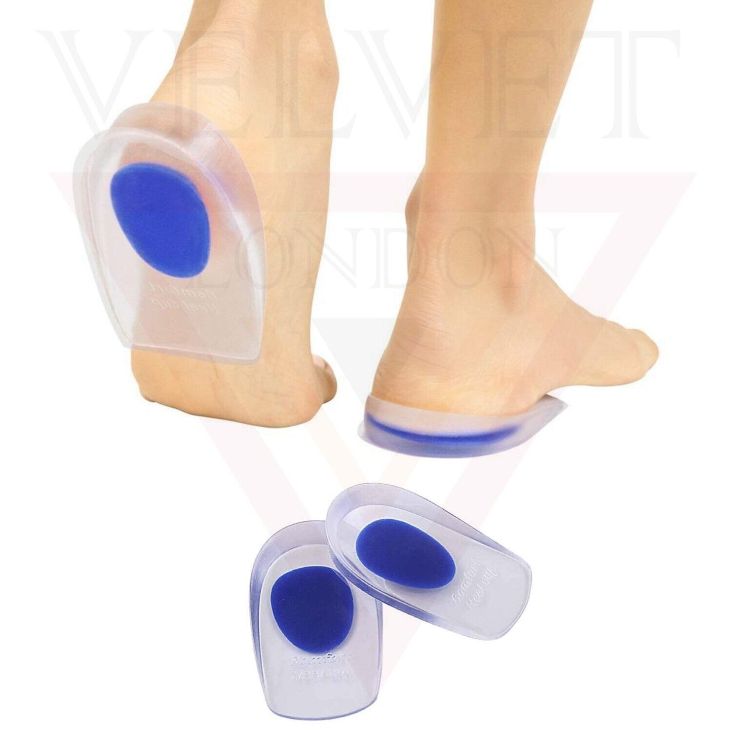 3pcs Shoe Inserts Silicone Gel Heel Cups Support Pads Plantar Fasciitis Cushion
