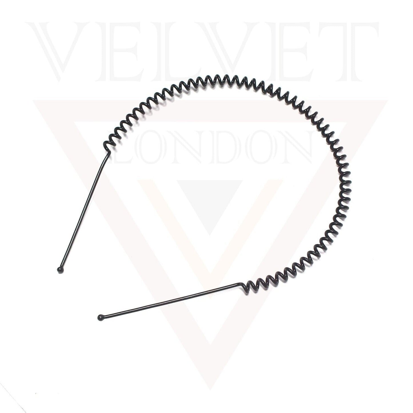 2x Hair Band Spring Wavy Metal Hair Hoop Unisex Black Headband Flexible Sports