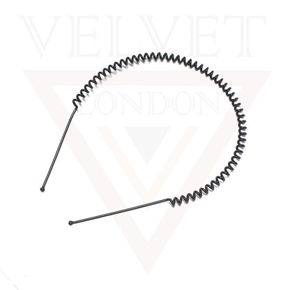 2x Hair Band Spring Wavy Metal Hair Hoop Unisex Black Headband Flexible Sports
