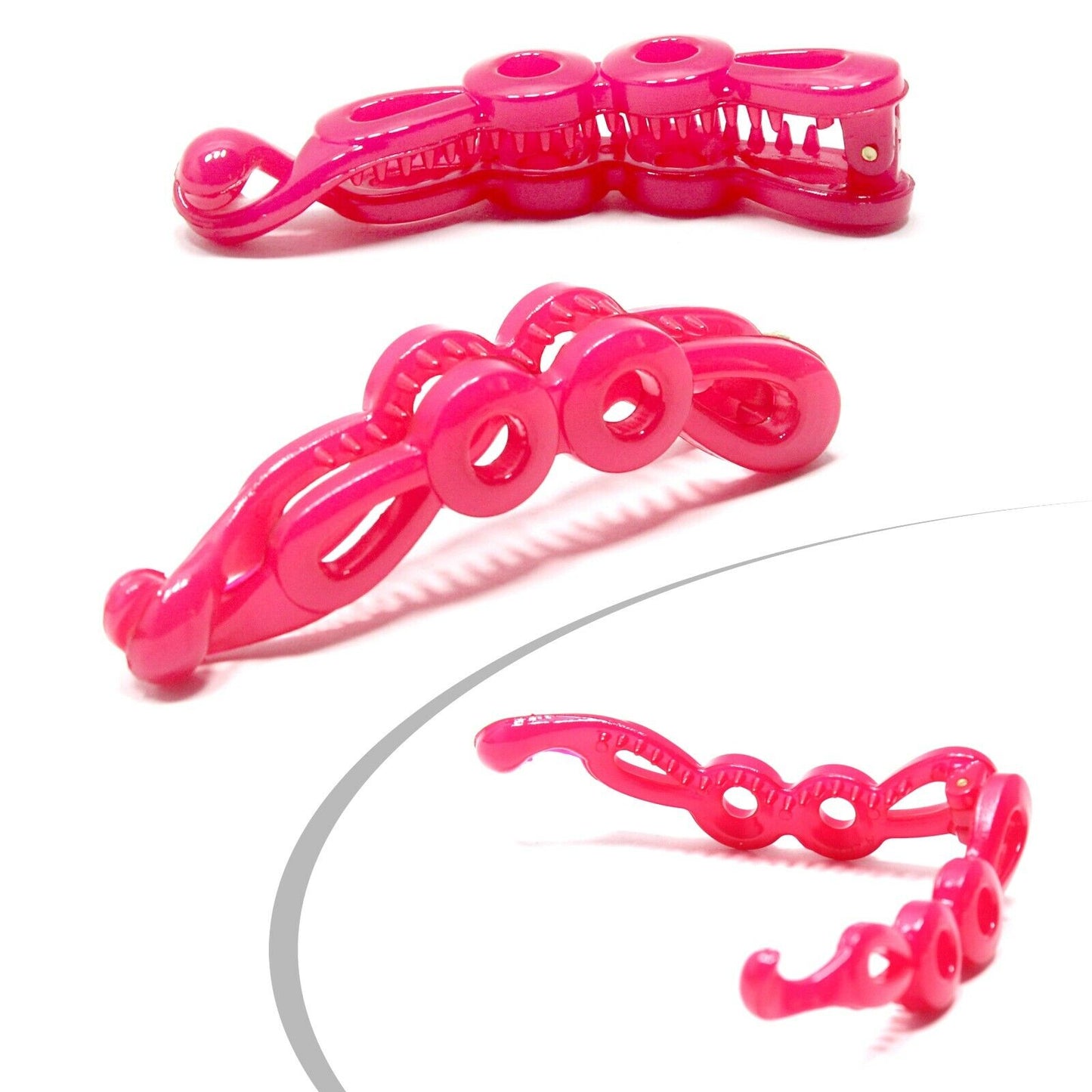 Twist Banana Hair Clip Barley French Glossy Fishtail Comb Ponytail Holder Pins