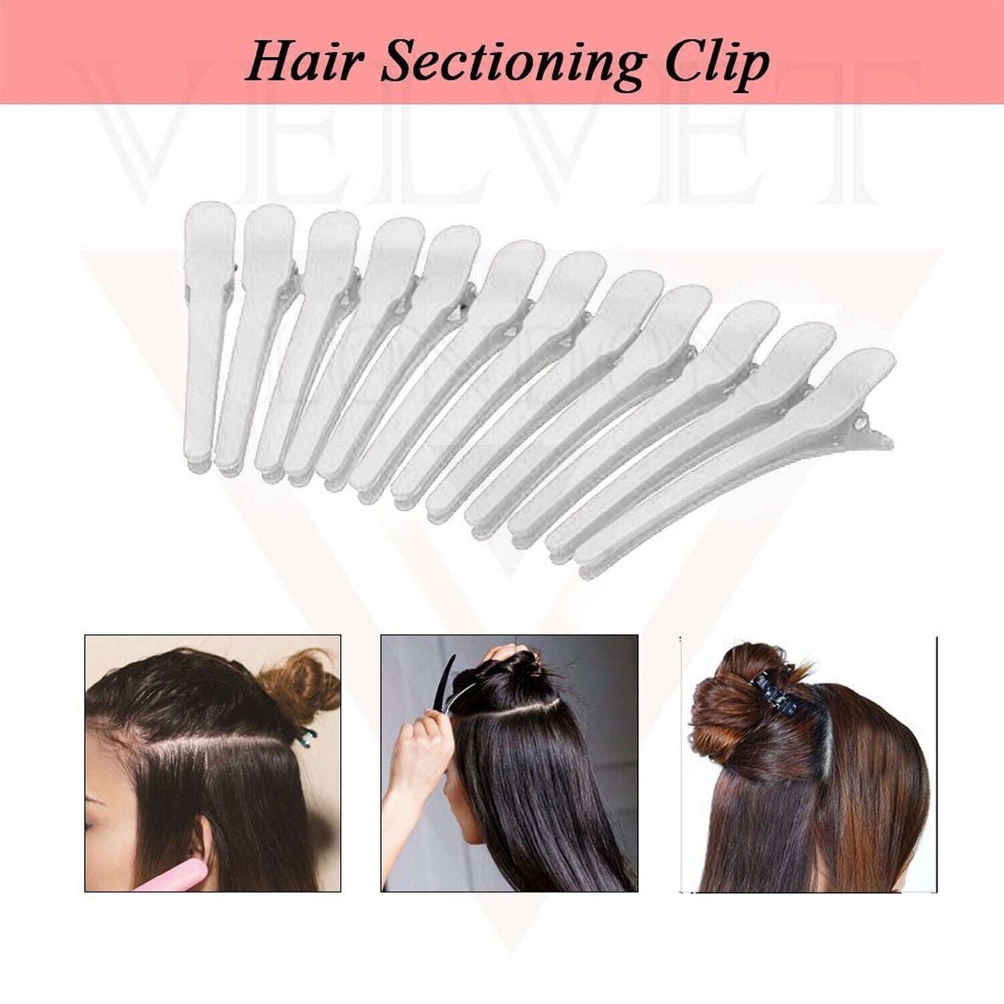 12x Duckbill Clip Hairdresser Salon Hair Sectioning Professional Comb Clamp Pins