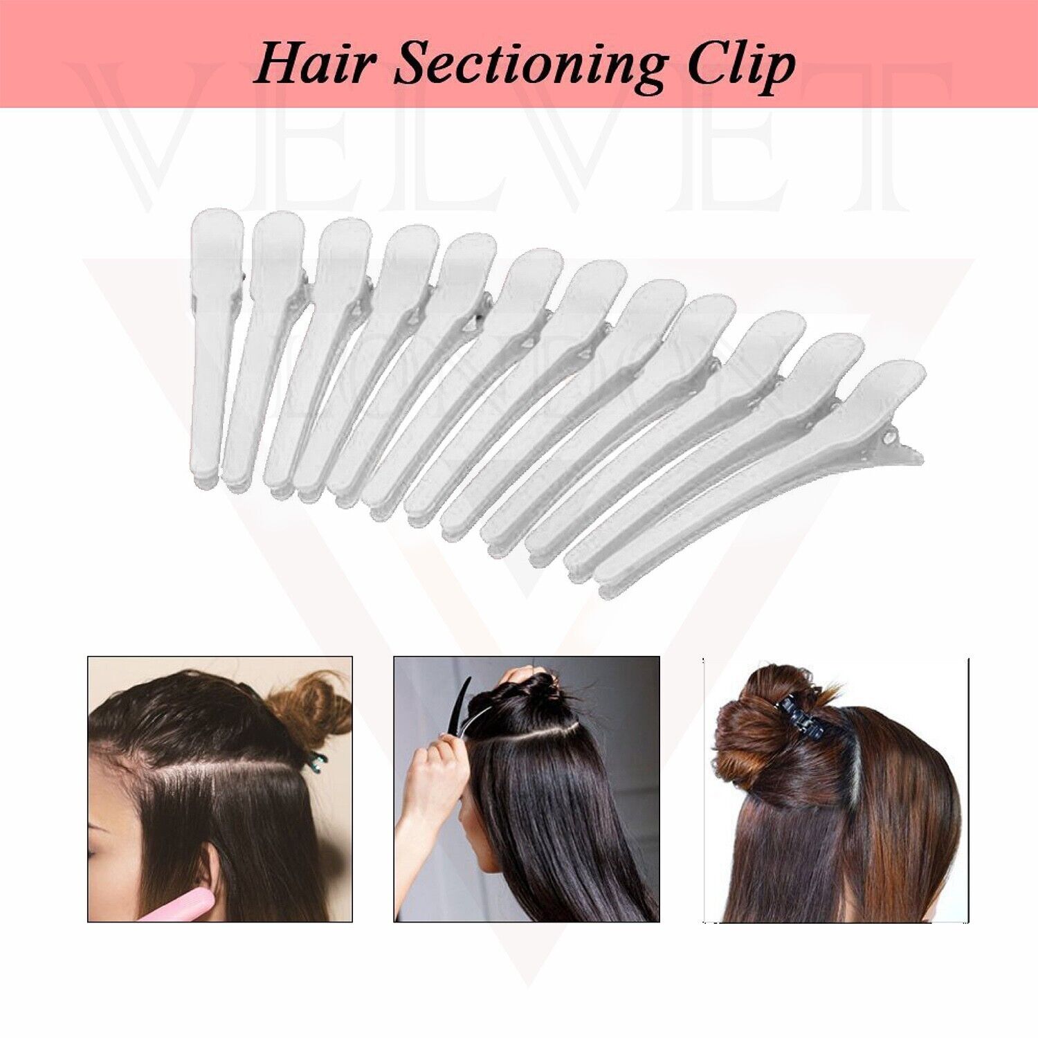 12x Duckbill Clip Hairdresser Salon Hair Sectioning Professional Comb Clamp Pins