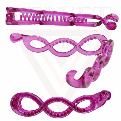 Banana Clip Hair Clamp Clear Infinity Hair Pins Ponytail Holder Twist Hair Clips