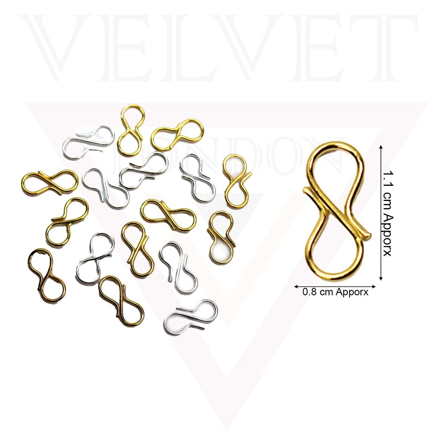 50x Jewellery Making S Hook S-Shaped Hook Clasps Metal Necklace Beacelet Making