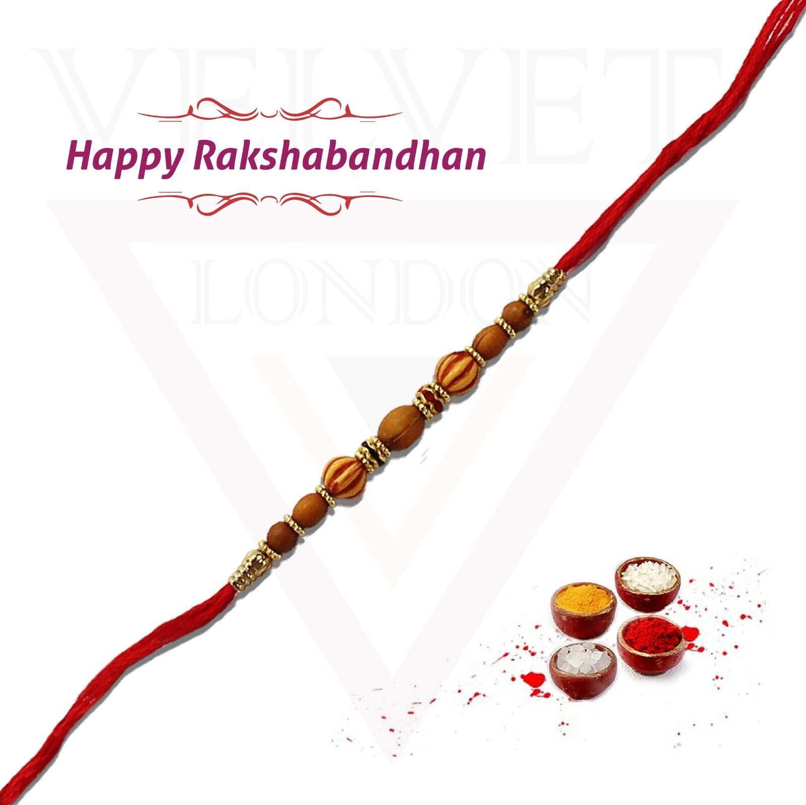 Rakhi Thread for Brother 12pc Raksha Bandhan Handmade Beaded Simple Rakhee