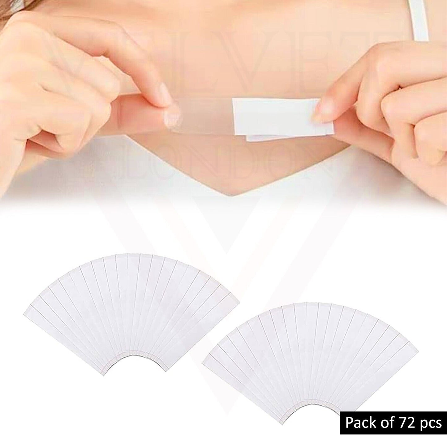 72Pcs Double Sided Body Tape Safe Transparent Bra Tape For Clothes, Dress & Body