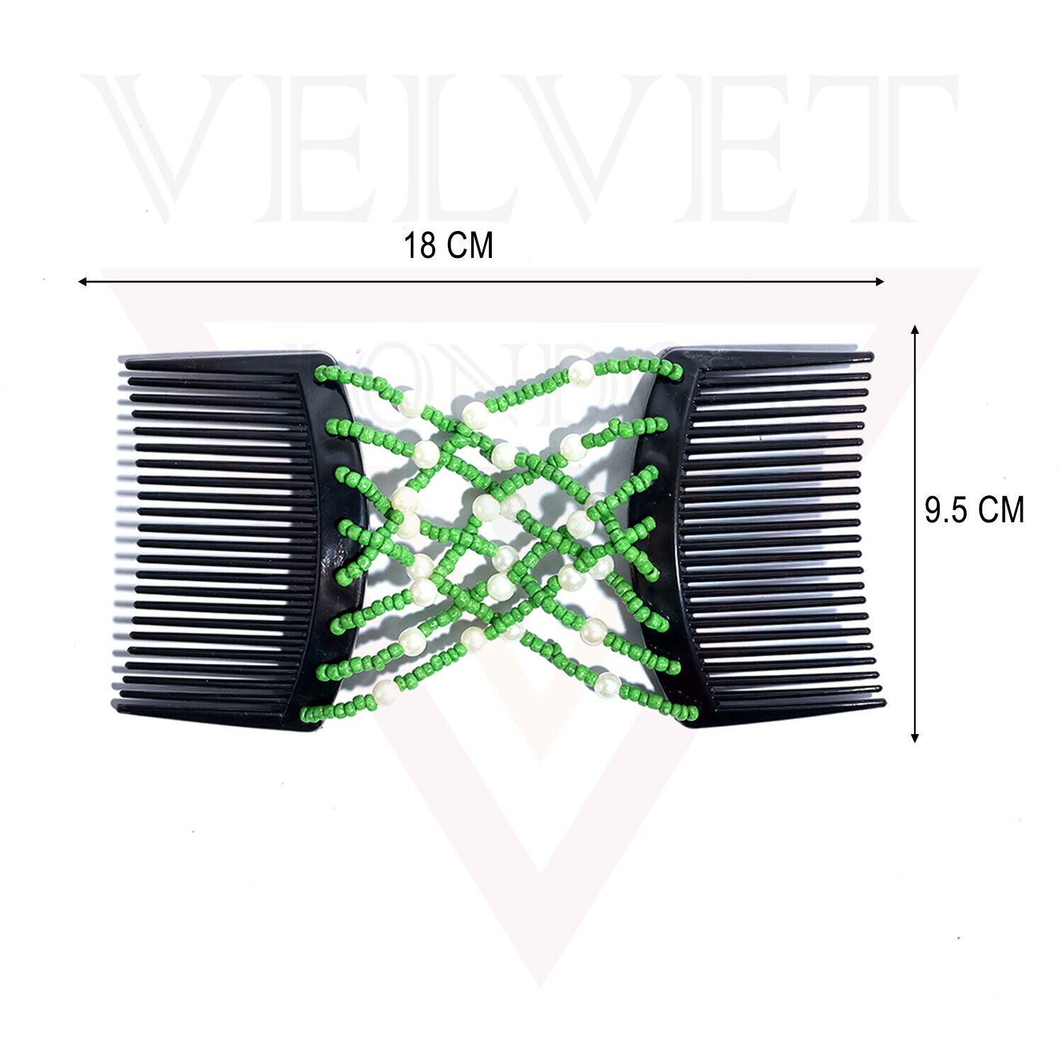 Hair Double Clips Beads Pearl Hair Comb Slides Magic Hair Combs Stretchy Clip UK