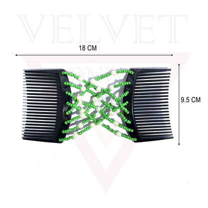 Hair Double Clips Beads Pearl Hair Comb Slides Magic Hair Combs Stretchy Clip UK