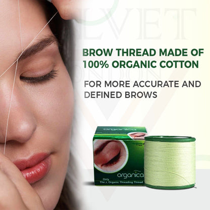 1x Organica Eyebrow Cotton Thread Threading Antiseptic Facial Hair Removal Salon