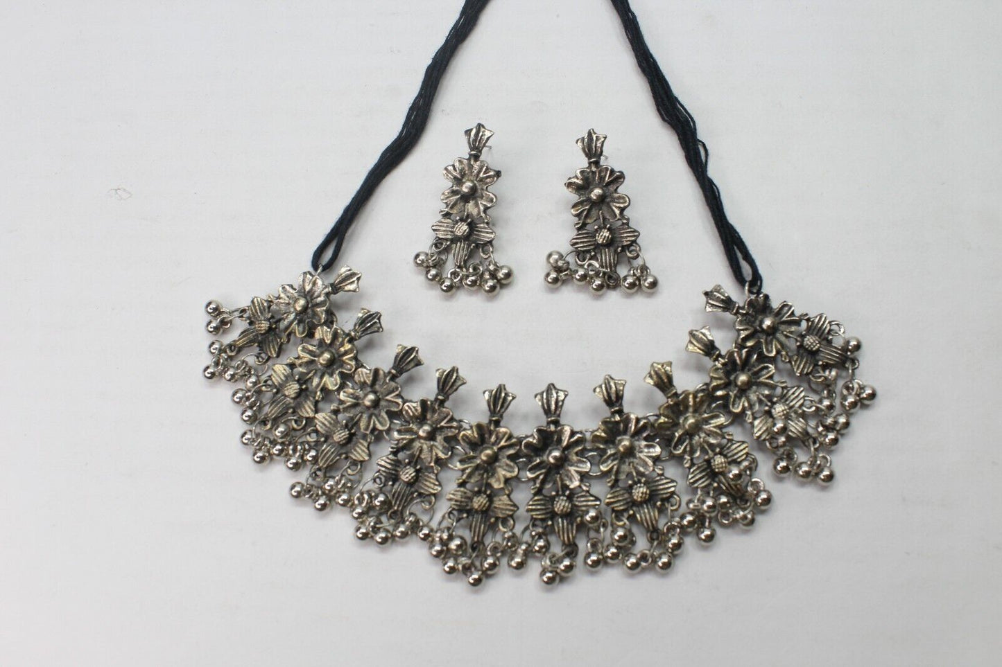 Tribal Antique German Silver Oxidized Traditional Necklace Boho Choker Ethnic UK