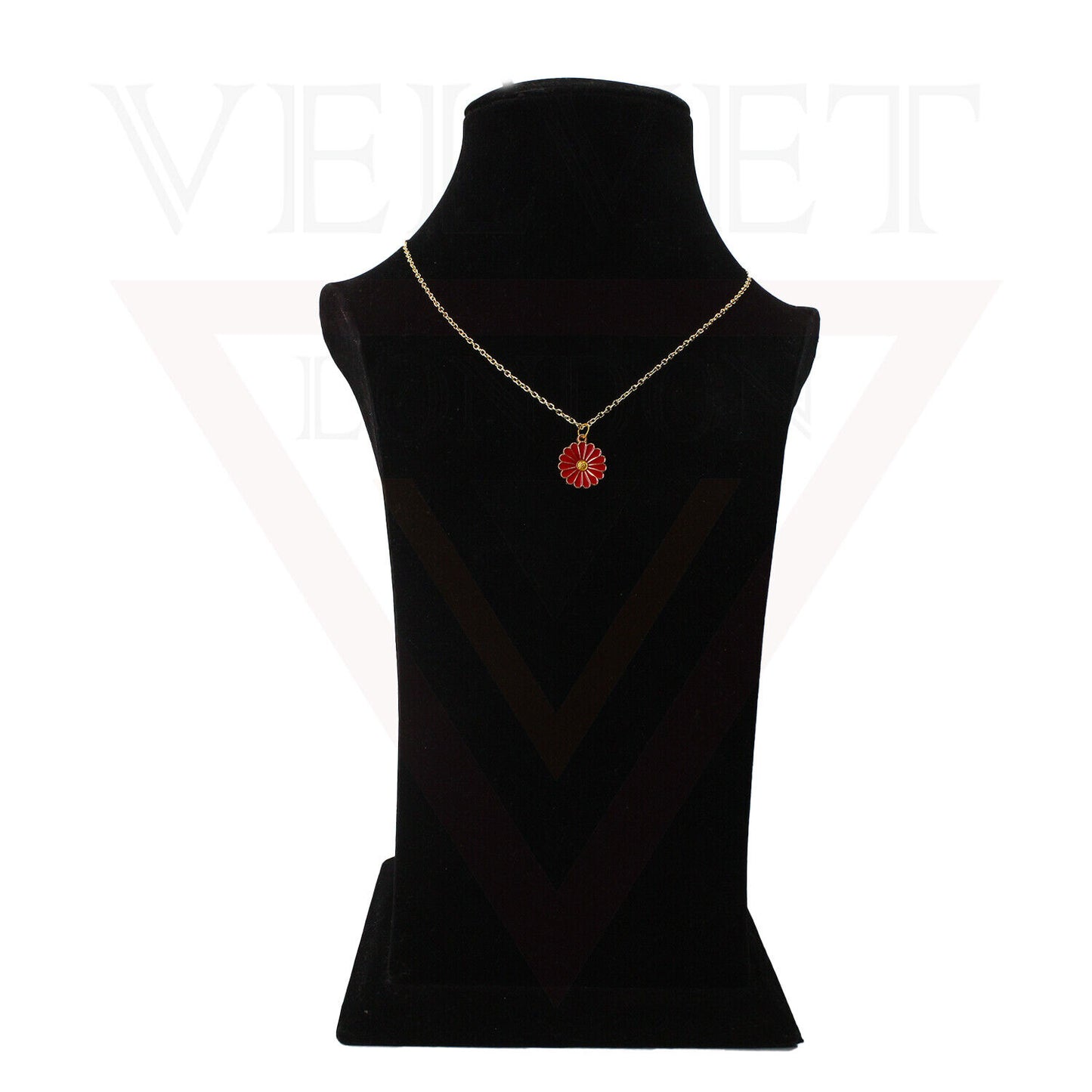 Pendant Necklace Small Colour Golden Sunflower Vintage Delicate Choker Chain