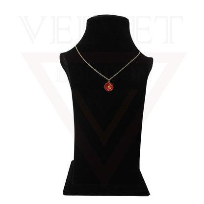 Pendant Necklace Small Colour Golden Sunflower Vintage Delicate Choker Chain