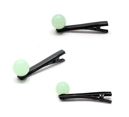 Crocodile Hair Clips With Colorful Marble Ball Brooch for Party Travel Festival