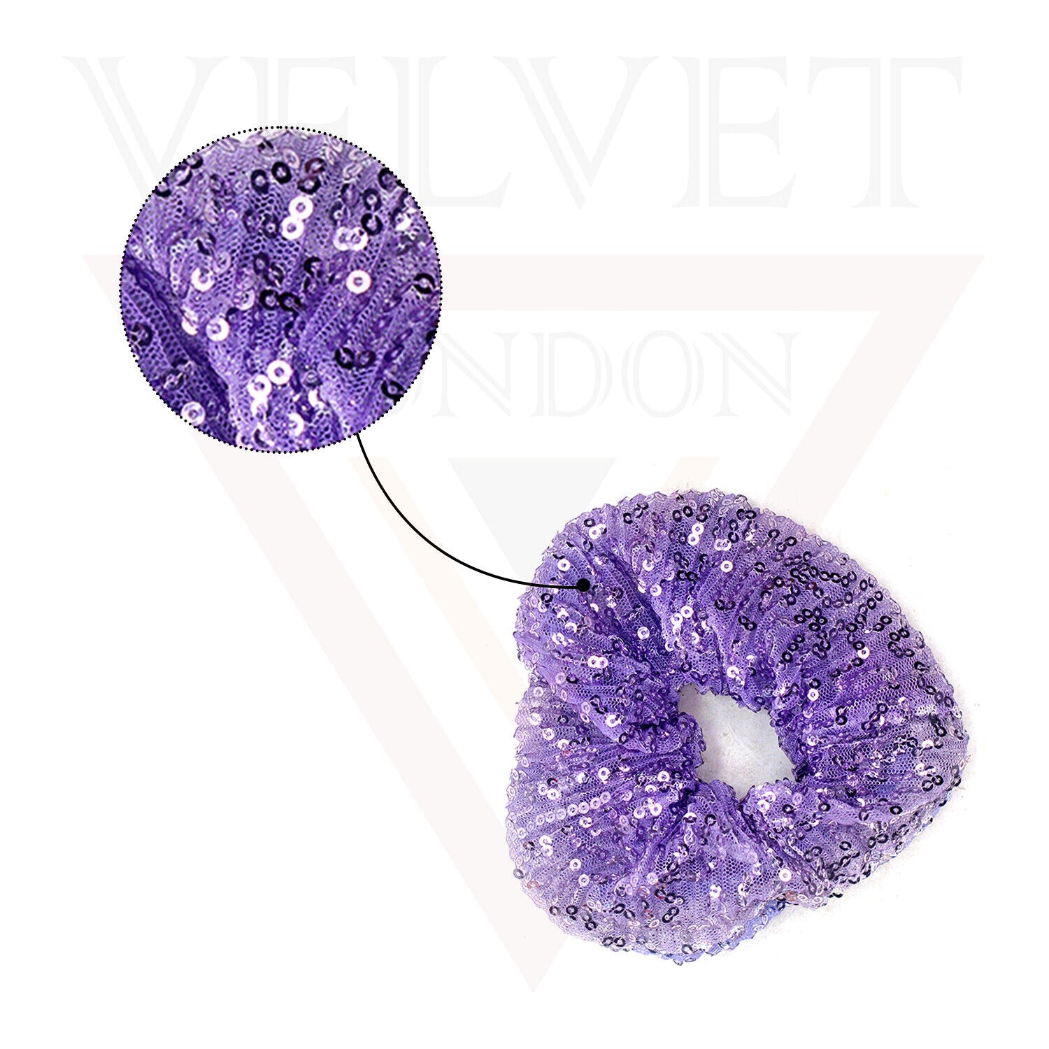 Sequin Hair Band Glitter Ponytail Holder Scrunchies Elastic Solid Party Hair Tie